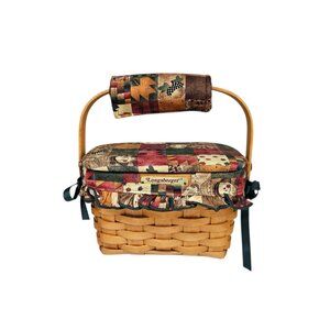 VTG Longaberger 1996 Edition Dresden Tour Basket II Patchwork Thanksgiving Fall